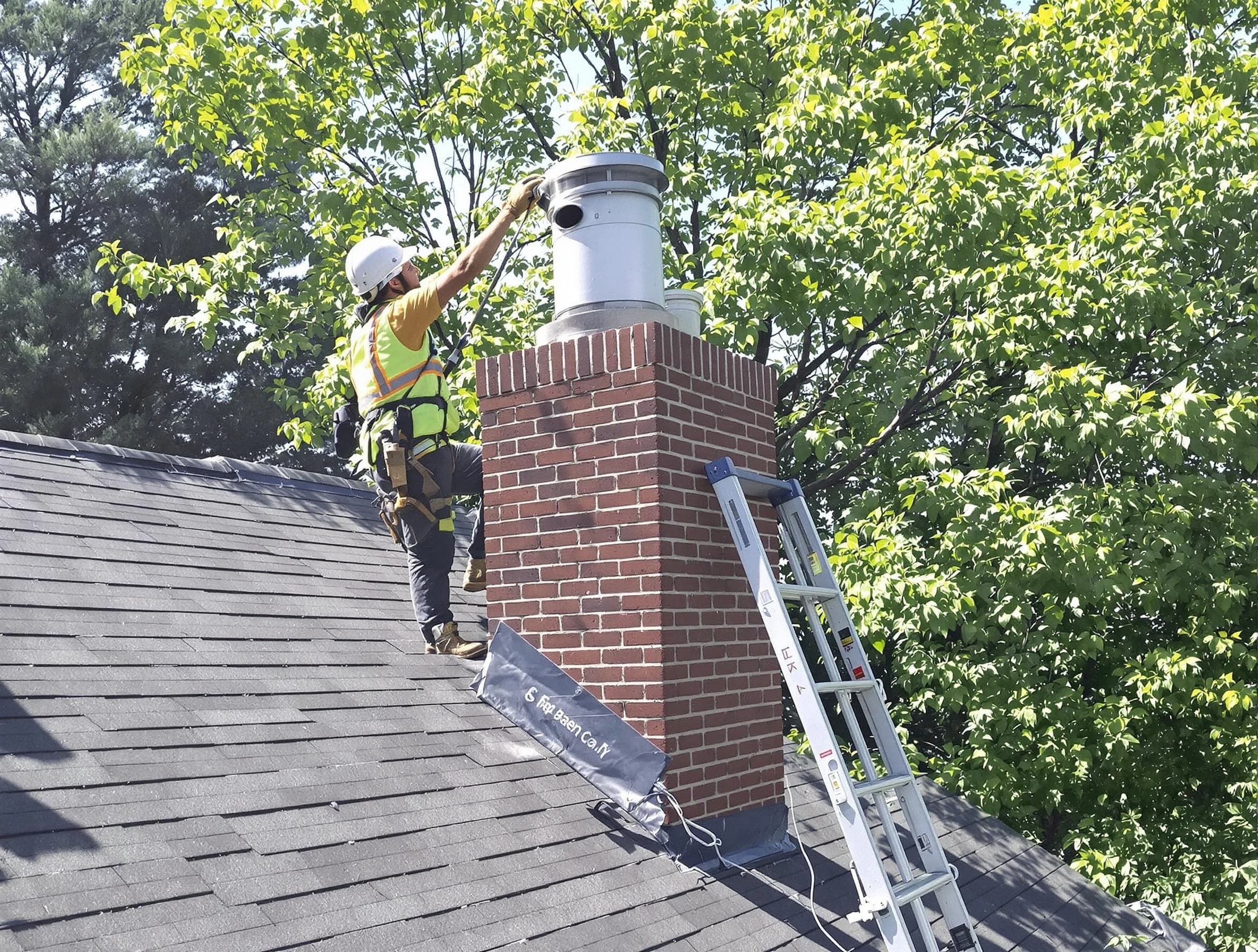 Chimney liner inspection by Peabody Chimney Sweep in Peabody, MA