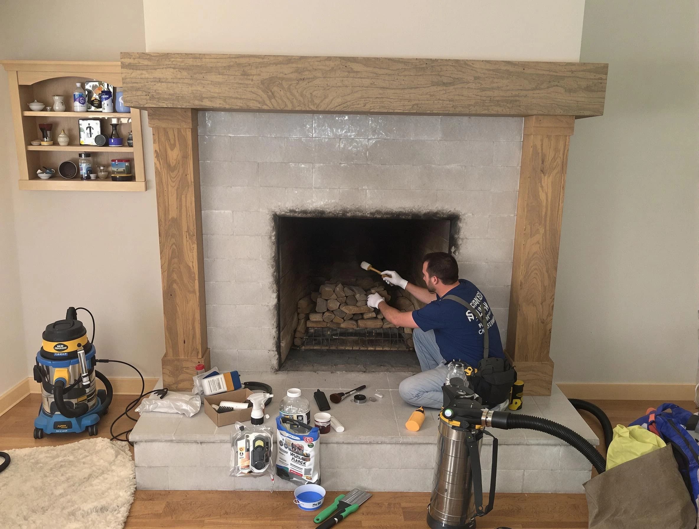 Detailed creosote removal process by Peabody Chimney Sweep in Peabody, MA