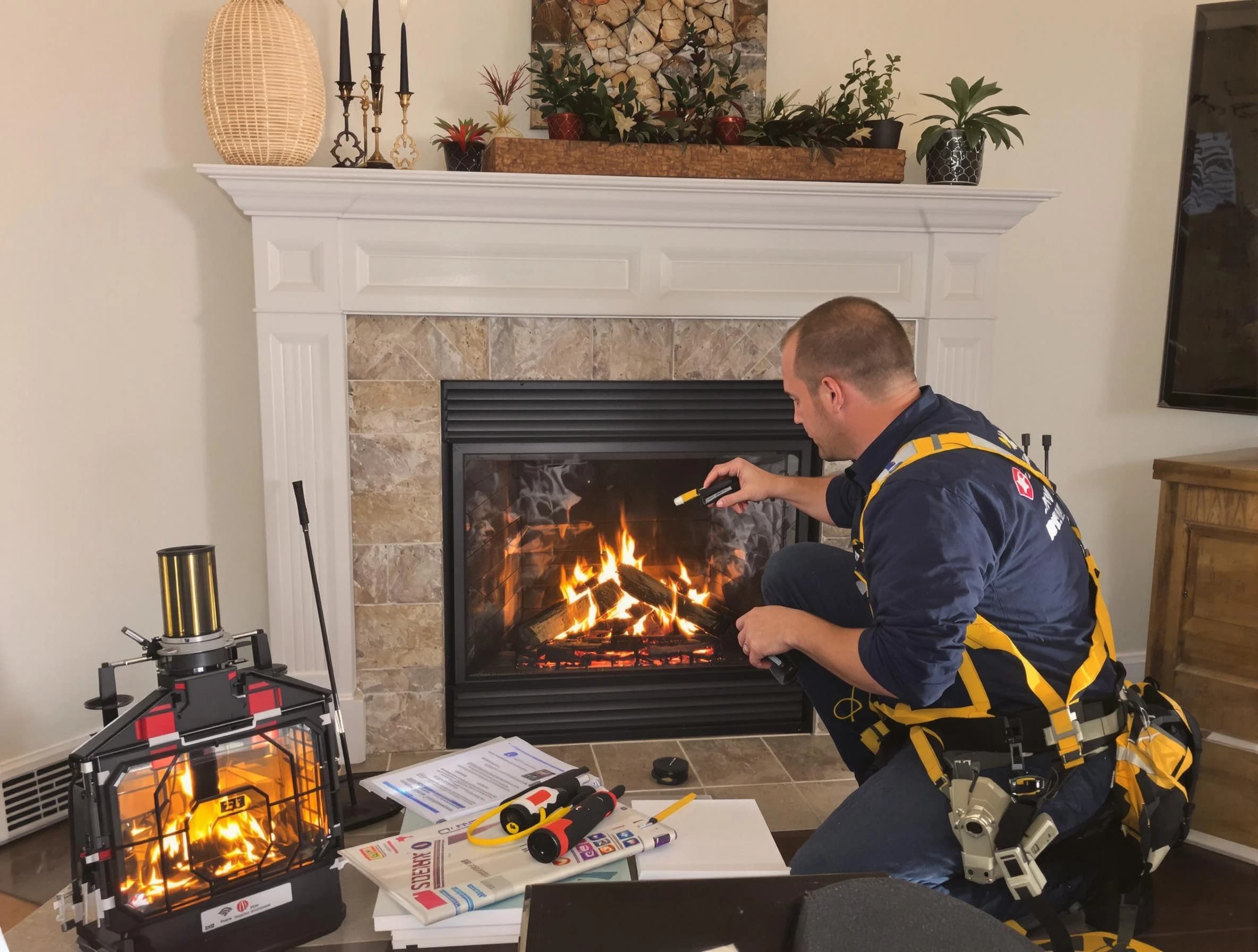 Safety-focused fireplace inspection by Peabody Chimney Sweep in Peabody, MA
