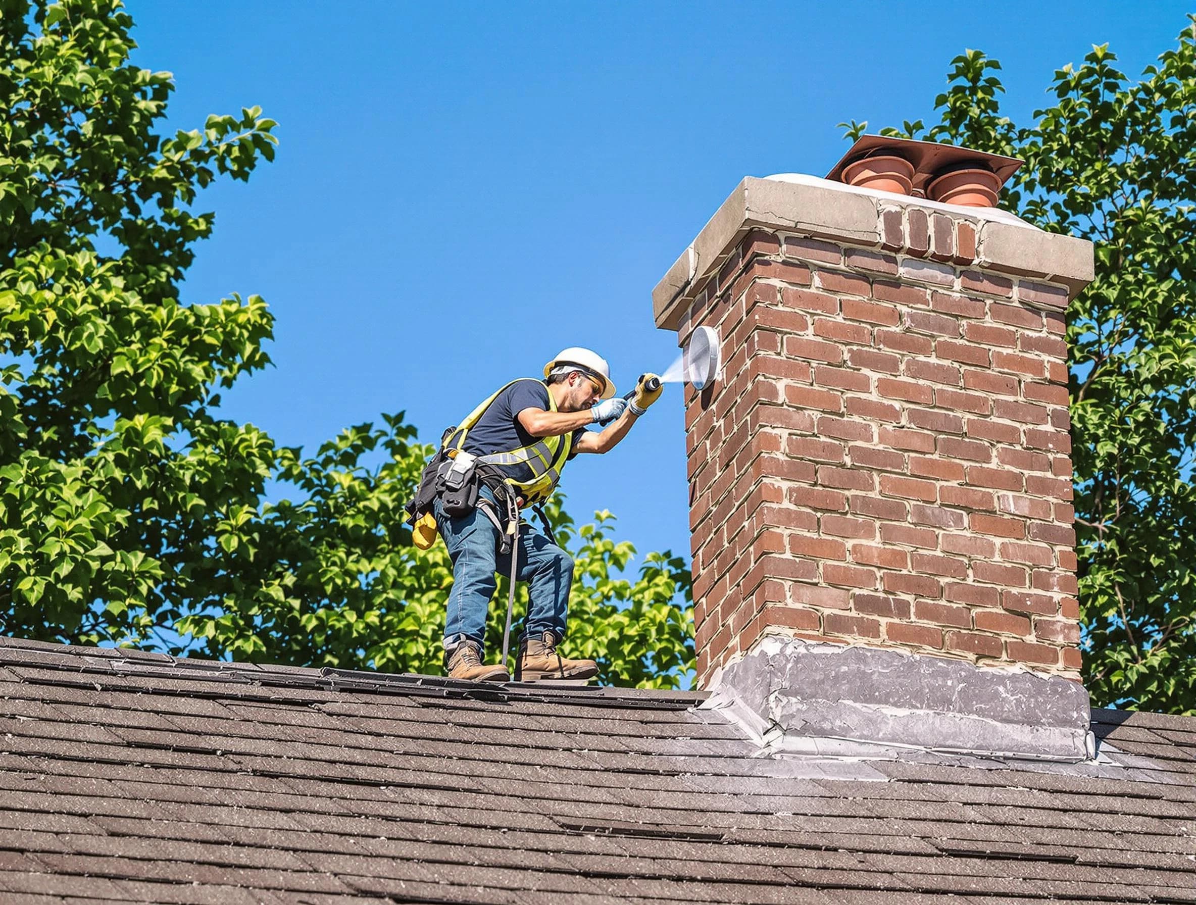 Peabody Chimney Sweep performing an inspection with advanced tools in Peabody, MA