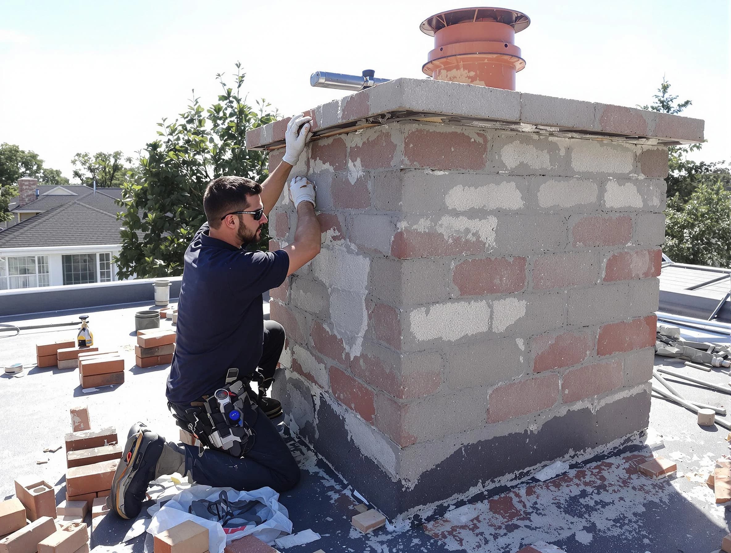 Advanced chimney repair process by Peabody Chimney Sweep in Peabody, MA