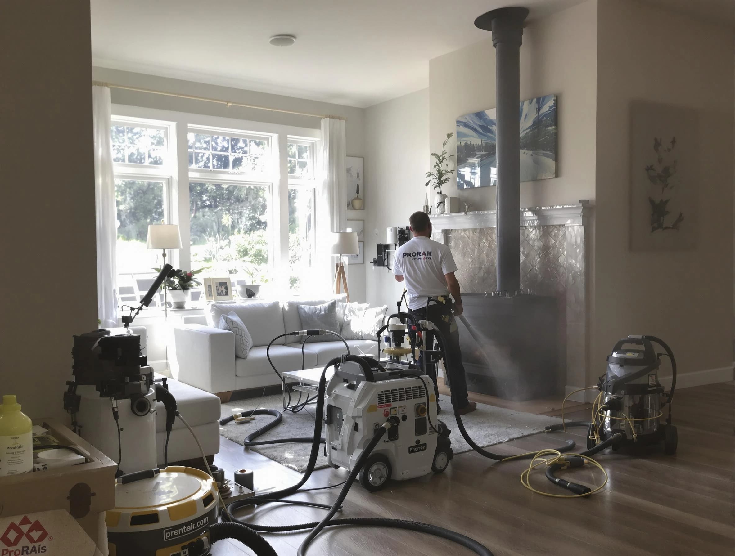 Soot removal service by Peabody Chimney Sweep for a fireplace in Peabody, MA