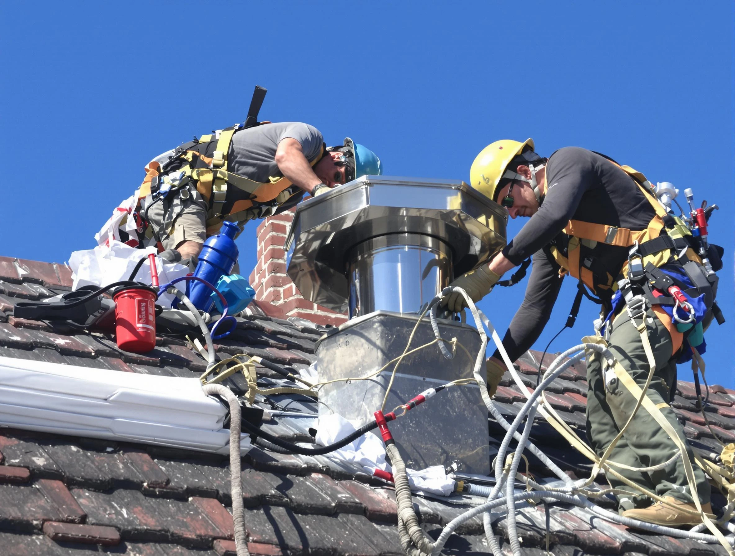 Protective chimney cap installed by Peabody Chimney Sweep in Peabody, MA